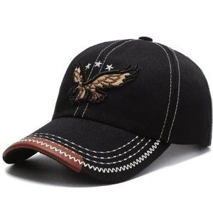 Eagle Embroidered Baseball cap hat, Four-Season Shade Baseball New, strap adjust
